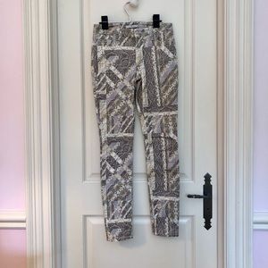 Snake skin printed jeans
